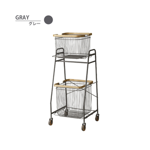  laundry Wagon with casters . basket Wagon S width 38 depth 35.5 height 97 laundry basket basket gray M5-MGKKE00338GR