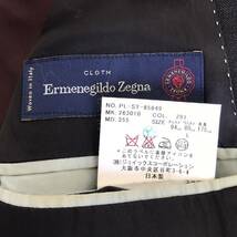 ポールスミス エルメネジルドゼニア【極上の艶感】Paul Smith Ermenegildo Zegna テーラードジャケット ビジネス メンズ チャコールグレー_画像8