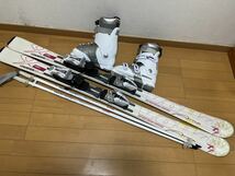 送料無料■美品 フォルクル VOLKL attiva 板149cm/靴23-23,5cm■レディーススキーセット■埼玉坂戸から練馬手渡し_画像1