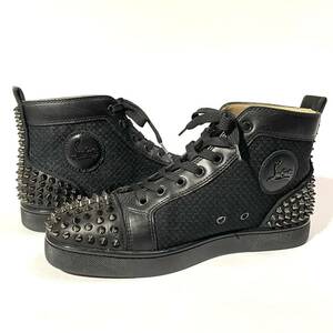 Christian Louboutin Lou Spikes Orlato クリスチャン ルブタン ハイカット スパイク スタッズ メンズ スニーカー ブラック 正規品