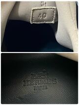 HERMES PARIS エルメス スタジアム ローカット スウェード ファブリック メンズ スニーカー シューズ イタリア製 正規品_画像9