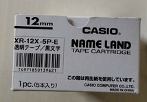 【未開封・未使用】テープ NAME LAND ネームランドテープ 透明XR-12X[黒文字 /12mm幅]　１個_画像3