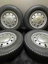 165R13 LT 6PR BRIDGESTONE/VL1 18年製 SCHWARZ 13インチ 5J ＋40 100/114.3 マルチ スタッドレス 4本 プロボックス サクシード (南3-E152)_画像1