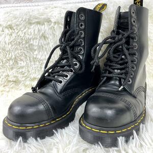 Dr.MARTENS ドクターマーチン STEEL TOE スチールトゥ レザー レースアップ 10ホール BXBソール 10966 UK6 黒 ブラック メンズ レディース