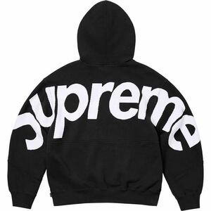 Lサイズ Supreme Big Logo Jacquard Hooded Sweatshirt Black シュプリーム ビッグ ロゴ ジャカード スウェット パーカー 2023 FW AW 限定
