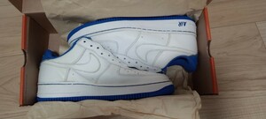 [未使用] 2001年製 NIKE AIR FORCE 1 LOW WHITE/ROYAL BLUE 白青 US9 27cm 630117-911 DEAD STOCK VINTAGE デッドストック ビンテージ