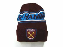 West Ham United FC ニット帽 バーガンディ プレミアリーグ ウエストハム フリーサイズ 男女兼用 帽子 【新品未使用品】 ◆アウトレット◆_画像4