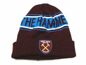 West Ham United FC ニット帽 バーガンディ プレミアリーグ ウエストハム フリーサイズ 男女兼用 帽子 【新品未使用品】 ◆アウトレット◆