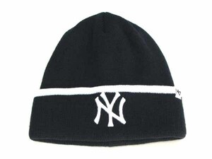 47BRAND MLB ニューヨーク ヤンキース ニット帽 ネイビー #2 キッズ レディース ビーニー 帽子 【新品未使用品】 ◆アウトレット◆