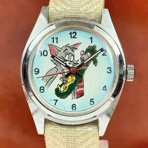 希少 レトロ トムとジェリー キャラクターウォッチ 手巻き TOM&JERRY PG TIME LTD.