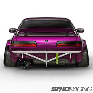 180sx S13 リア ジャッキアップバー 純正バンパー対応 白 バッシュバー シルビア :99 A1 2