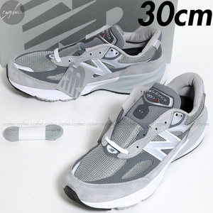 US12 30cm новый товар USA производства NEW BALANCE M990GL6 серый New balance M990 GL6 V6 кожа спортивные туфли America производства пепел 22AW 23SS