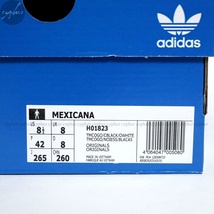 US8.5 26.5cm 新品 adidas MEXICANA スエード レザー スニーカー チーム カレッジ ゴールド H01823 黄 橙 黒 アディダス メキシカーナ 復刻_画像6