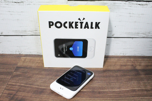 【ト長】SOURCENEXT ソースネクスト POCKETALK S ポケトーク 翻訳機 旅行 携帯翻訳機 充電器 取扱説明書 箱付き IA128IOE18