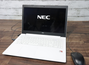 ◎【ト長】1円スタート NEC LAVIE PC-NS20AM2W ノートパソコン Windows10Home 4GB 15.6インチ 電源コード マウス付き IC000IOB56