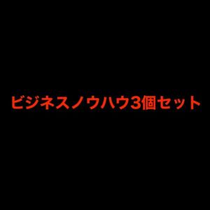 ビジネスノウハウ3個セット