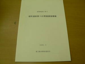 植附遺跡第19次発掘調査概報　倉庫建設に伴う　2009年　東大阪市　　考古学　VⅡ