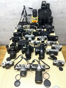 ＃7911u【お宝あるかも!!】☆★ カメラ フィルム OLYMPUS/Canon/Nikon/FUJIFILM/NOMO 等おまとめ 30点 & 付属品 現状品 ★☆