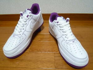 美品 NIKE ナイキ AIR FORCE 1 LOW ホワイト/パープル / WHITE/WHITE-VIOTECH/ US10.5 JP28.5 USED