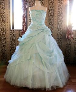 FANCY high class wedding dress 9 number 11 number 13 number M~LL size compilation up adjustment possibility .. light blue color dress 