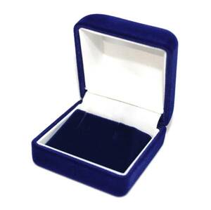  free shipping earrings / necklace / earrings present high class accessory case / navy blue hand made / storage / gift / present 