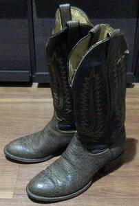  Tony Lama western boots 8 size (25.5-26cm)* original leather kau Boy TONY LAMA tea black 