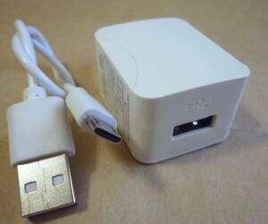 ドウシシャ USB充電器 ACアダプター 電源アダプタ K05S050100J 5V 1A 白　ホワイト スマホ充電 
