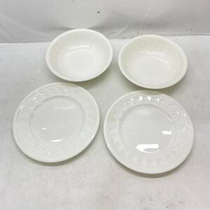 送料無料g26672 WEDGEWOOD ウェッジウッド プレート サラダボウル 4枚セット 皿 ホワイト 