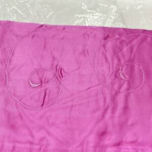 送料無料g27299 フリル付き 掛けカバー ピンク 寝具 シルク レーヨンベットカバー 刺繍 シングル 3枚セット まとめ 未使用の画像3