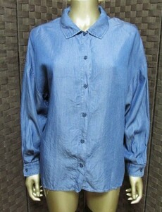 AZUL BY MOUSSY Denim style long sleeve shirt S size 