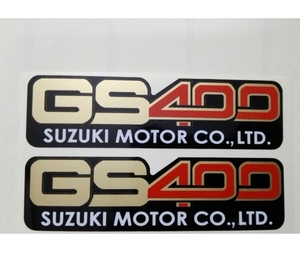 SUZUKI　GS400　SUZUKI MOTOR サイドカバー用ステッカーサイドカバー シール　GS425 GS400L