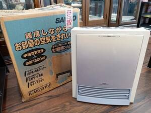 【未使用品】SANYO サンヨー 空気清浄セラミックファンヒーター R-AIC131 2003年製 青藤色 暖房 空気清浄器 ヒーター マイナスイオン 箱付 