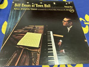 Bill Evans Trio★中古LP/US黒T深溝あり盤「ビル・エヴァンス～At Town Hall」Van Gelder刻印 