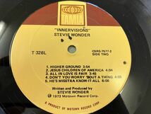 Stevie Wonder★中古LP/US盤「スティービー・ワンダー～Innervisions」 _画像6