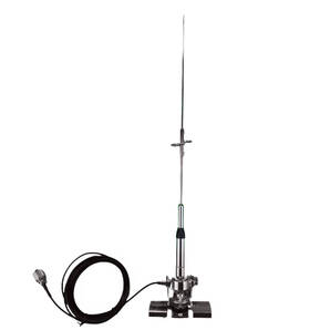 144/430MHz帯 45㎝ デュアルバンドアンテナ ハッチバック/トランク基台(シルバー) RG316(1.5D-2V相当)MJL-MP 同軸ケーブル5m フリマ対応