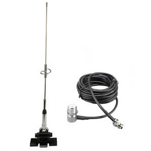 144/430MHz帯 ハッチバック/トランクアンテナ基台 RG58(3D-2V相当)MJL-BNC接栓付 同軸ケーブル5m 約45㎝デュアルアンテナ Yahooフリマ対応