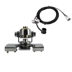 アマチュア無線/業務用無線 ハッチバック/トランク基台(シルバー) RG316(1.5D-2V相当)MJL-MP接栓付 同軸ケーブル5m