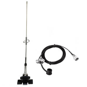 144/430MHz帯 約45㎝ デュアルバンドアンテナ ハッチバック/トランク基台(黒) RG316(1.5D-2V相当)MJL-MP接栓付 同軸ケーブル5m フリマ対応