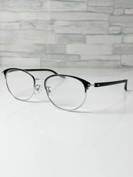 +2.50 PINT GLASSES PG-709 ピントグラス ボストン型 ブラック 老眼鏡 良品