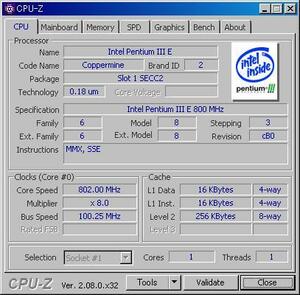 INTEL PentiumIII 800 MHz SECC2 (Slot1) ★CPUクーラ付き★