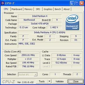 INTEL Pentium4 2.60 GHz (Northwood) Socket478 * used normal goods * (1)