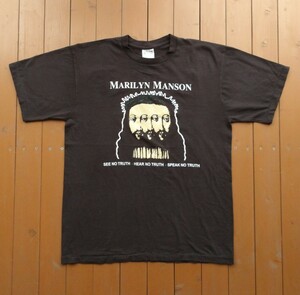 X'MAS SALE ¥1スタ オークション マリリン マンソン Tシャツ XL MARILYN MANSON BJORK NIRVANA NIN NINE INCH NAILS SONIC YOUTH 80's 90's