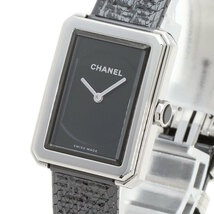 CHANEL シャネル H5317 ボーイフレンド スモールモデル ツイード 腕時計 ステンレススチール SS レディース 中古_画像3