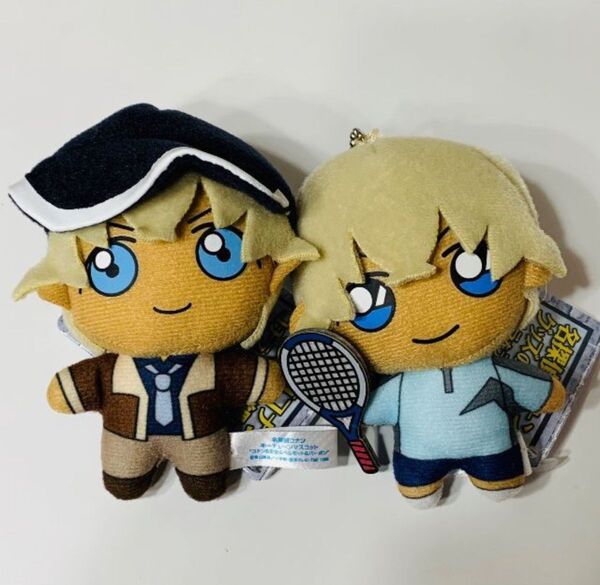 2種 名探偵コナン キーチェーンマスコット コナン 安室 ベルモット バーボン