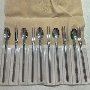  prompt decision! unused #MIKIMOTO Mikimoto cutlery set spoon & Fork 10 pcs set # silver desert 