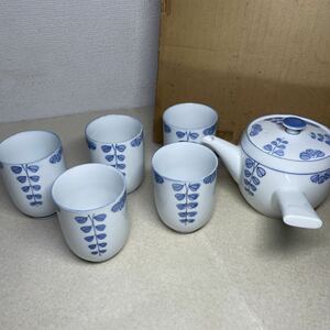 即決！未使用■廃盤品　乃りたけ　 青嵐　急須　湯呑み　茶器　セット■オールド　ノリタケ 昭和レトロ　希少