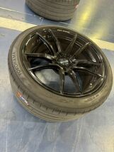 WEDS RN55M グロスブラック 中古美品 19inc F9J R10J 4本セット PCD 112 GRスープラ BMW Z4ホイール タイヤ セット_画像8