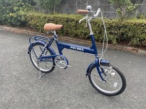 千代鶴自転車　プードル　紺系　前18型　後20型　シングル　小径車　長期保管品　当時物