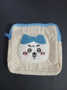 ちいかわ　 ハチワレ　 ポーチ　もこもこポーチ　刺繍ポーチ　アクセサリー入れ　新品未使用