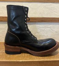 ADDICT CLOTHES アディクトクローズ　　　レースアップブーツ AD-S-02 RACE-UP BOOTS BLACK size9 茶芯　　極美品_画像6